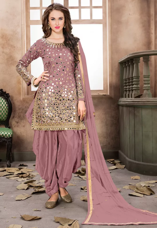 Punjabi Suit in Old Rose Festive Wear Designer Salwar Suit Collection